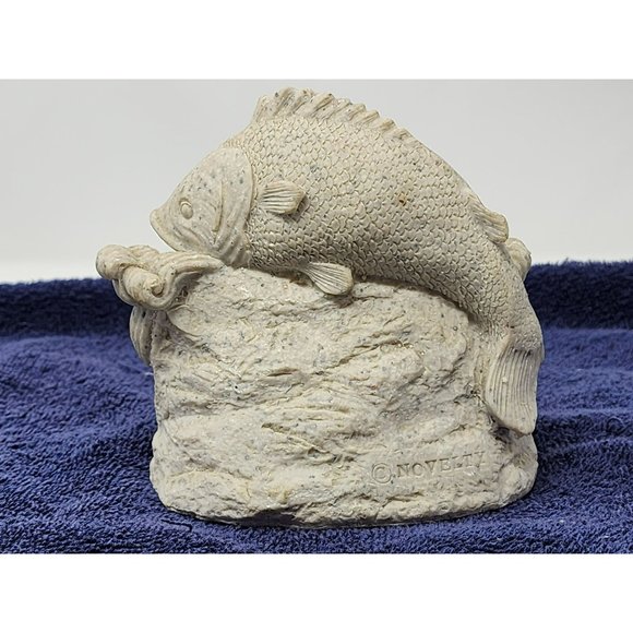 For Fishermen Luck Affects Everything By Ovid‎ Fish Statue Made By Novelty Inc - Picture 4 of 10